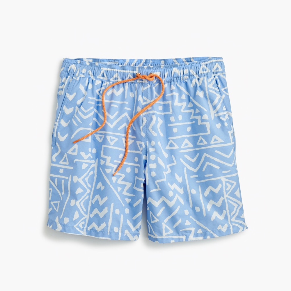 NWT J. Crew men’s 6” swim trunk sketch size L
